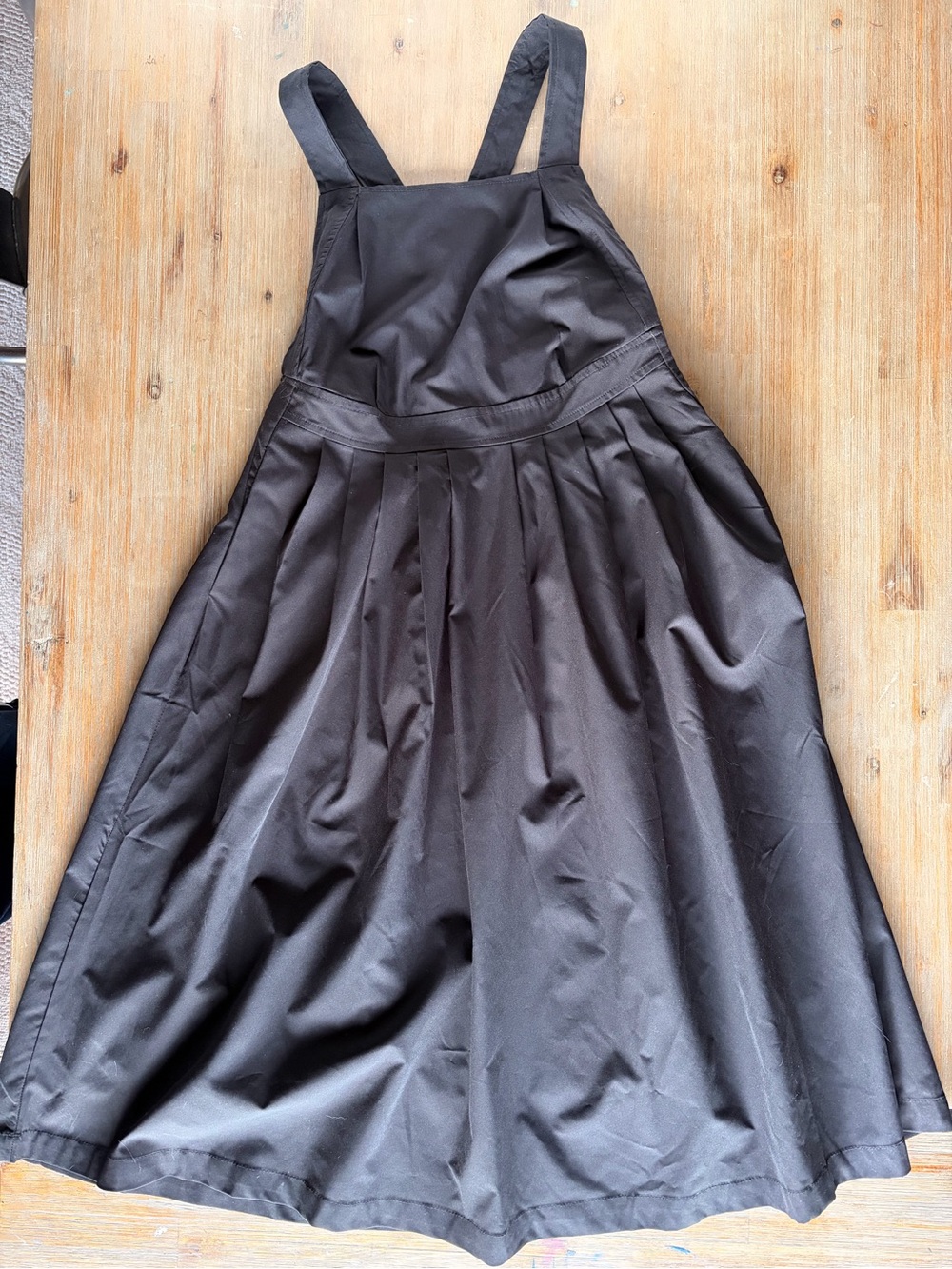 Black Pinafore Midi Dress - Unbranded